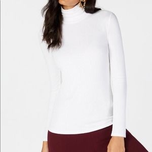 INC White Long Sleeve Turtleneck Size XL, NWT